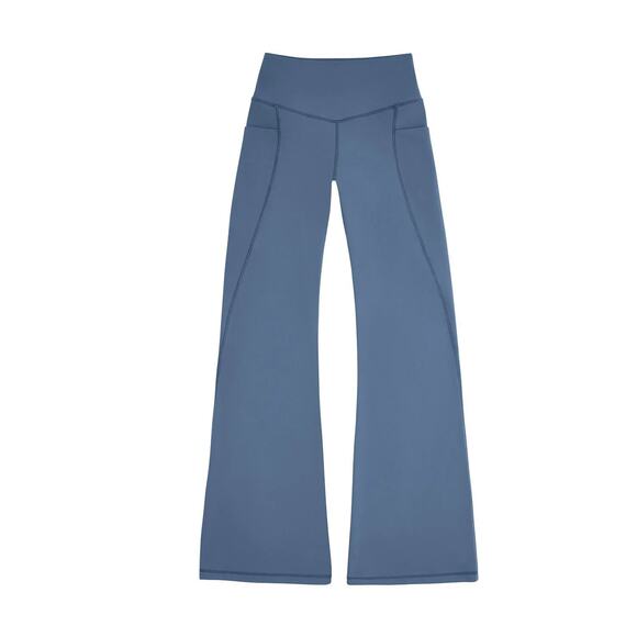 Member’s Mark Womens Blue Flare Yoga Pants Size L Pockets UPF 50 Stretch Blue - Picture 4 of 7